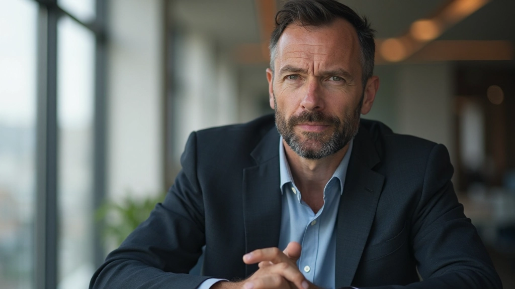 Leader in calm composed state during challenging conversation demonstrating emotional regulation